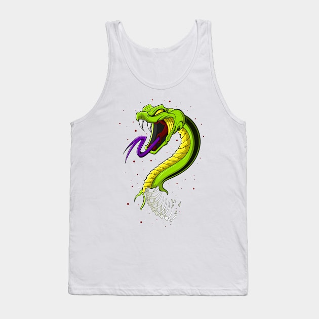 The great Japanese Snake 2 - Venomous creature - Illustration Tank Top by Yabisan_art